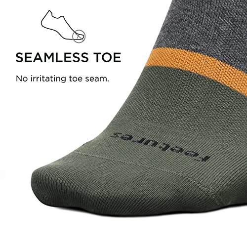 Image of Feetures Everyday Light Cushion Invisible Sock for Men - Anti-Slip Sock Liner with Targeted Compression - Cadet Gray, XL (1 Pair)