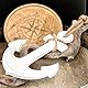 Brandsseller Deko Aufhänger Anker Vintage Design Maritim 33x22,5x4 cm aus Holz mit Tau-Kordel