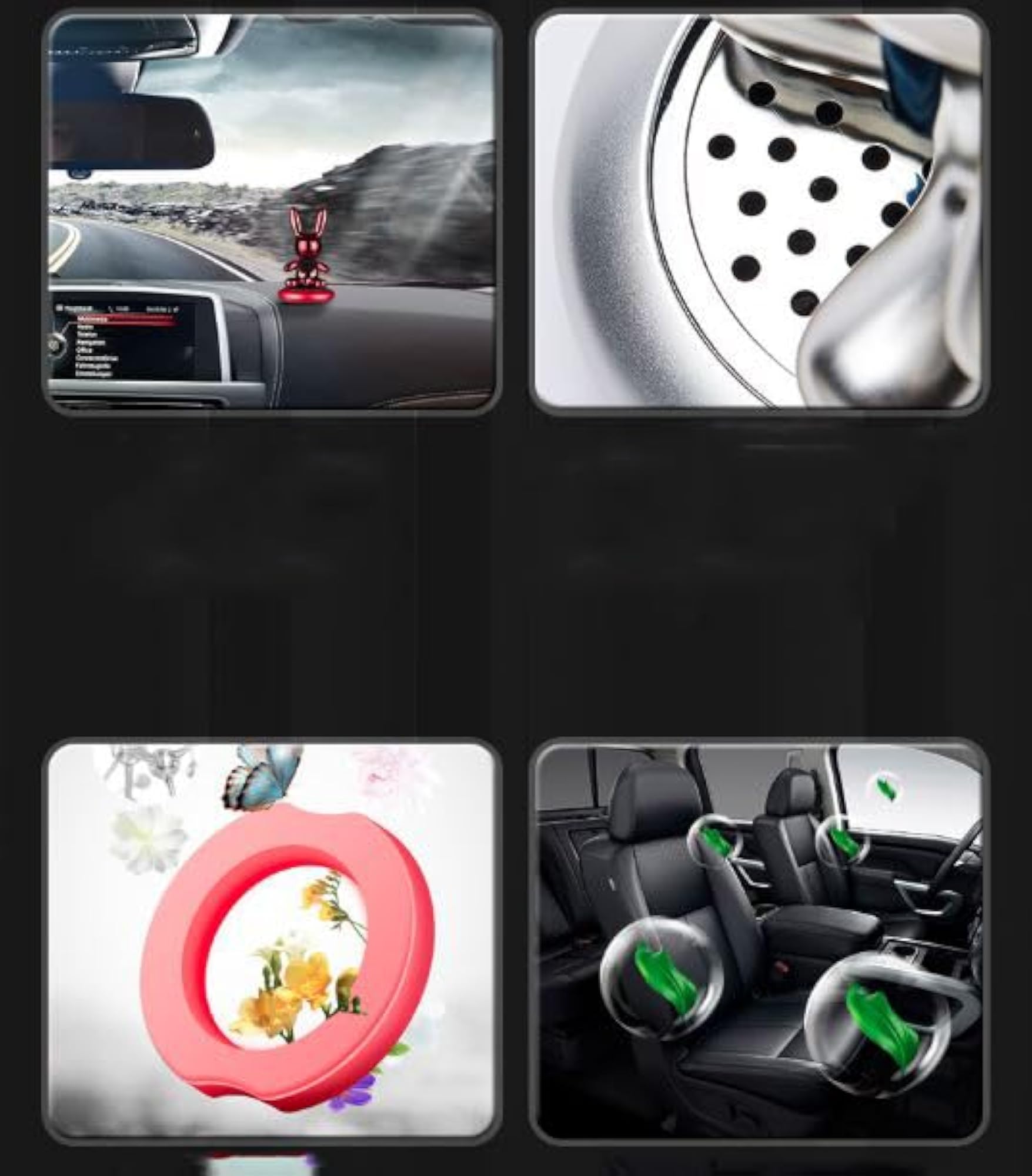 Encrusted Car Perfume Rabbit Interior Decoration