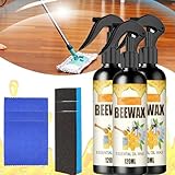 Natürliches mikromolekularisiertes Bienenwachs-Spray, Bienenwachs-Möbelpolitur und -reinigung, Bienenwachs-Möbelpolitur, Bienenwachs-Spray-Reiniger & Wiederhersteller-Set, Antik-Möbelreiniger (3