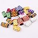 Lurrose 12 piezas dreadlock beads puños para el cabello tela hueca trenza...