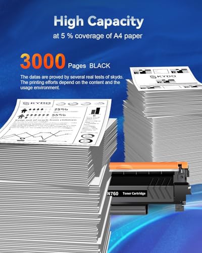 Image of Skydo TN760 Compatible Toner Cartridge Replacement for TN760 TN 760 TN-760 TN730 Toner Compatible with DCP-L2550DW MFC-L2710DW HL-L2370DW HL-L2390DW MFC-L2750DW HL-L2390DW HL-L2350DW (1 Black)