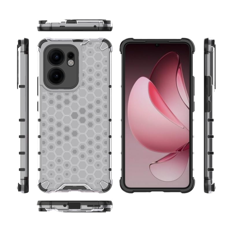 Image of Plastic Bumper Back Case Cover for Oppo Reno 13F 5G (Transparent)