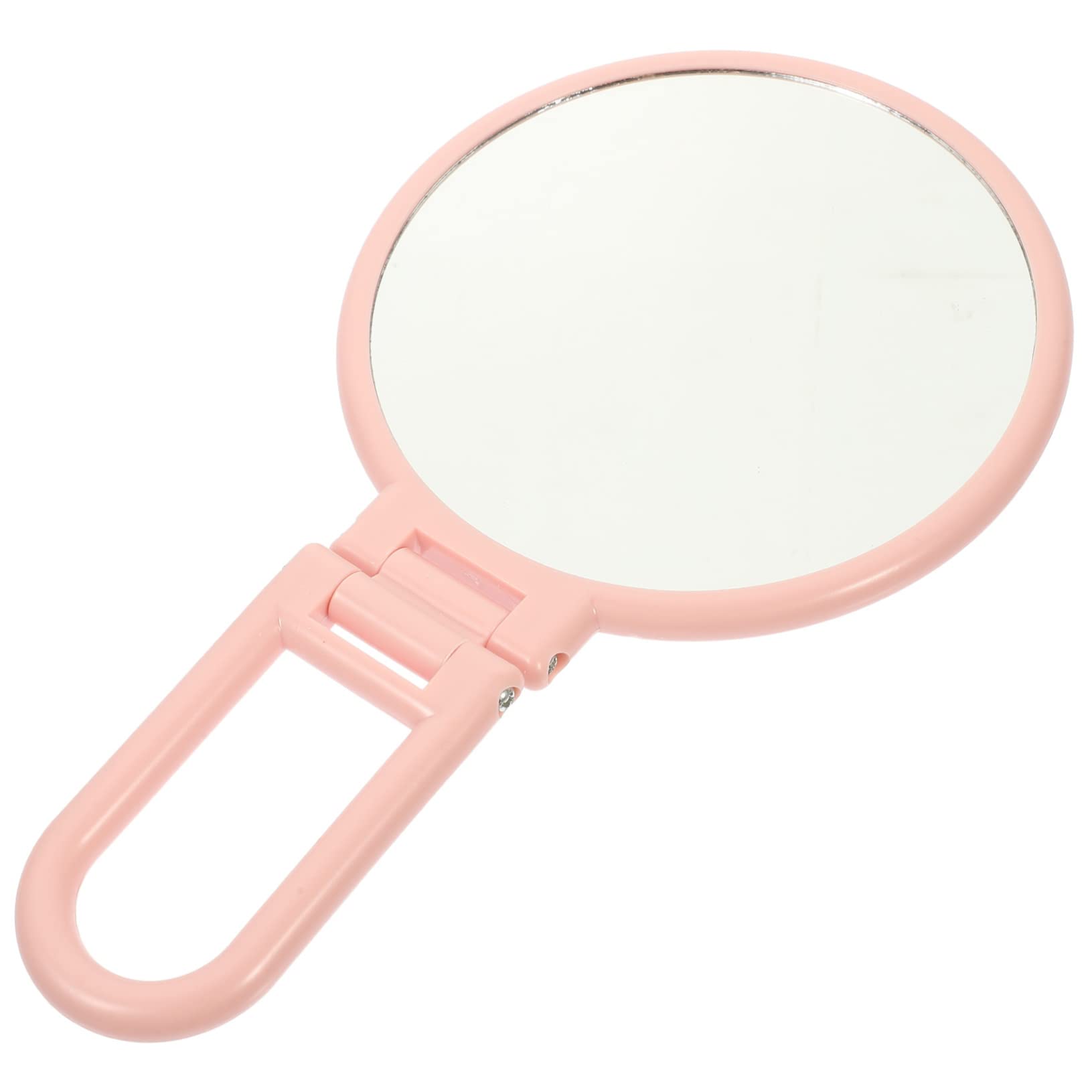 BESTYASH Portable Double Sided Handheld Makeup Mirror Folding Design with Magnifying Side Travel Cosmetic Mirror for Women Durable Stylish Finish