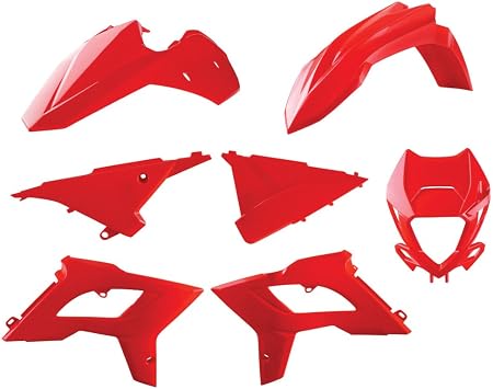 Polisport Motocross MX Restyling Kit for Beta RR 2T/4T 2013-17 Dirt Bike OEM Quality, Durable, Flexible & Perfect Fit Red