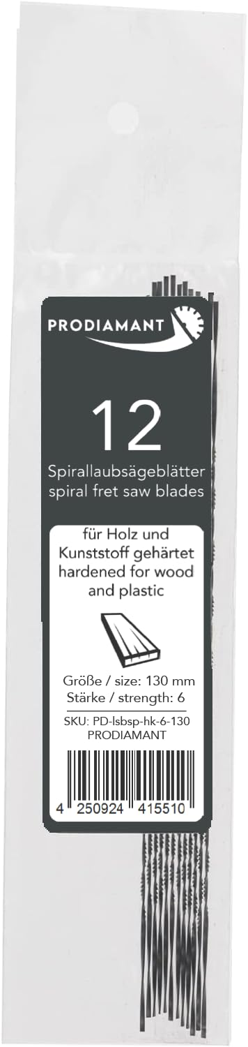 PRODIAMANT Laubsägeblatt 12 Stück 130mm Made in Germany