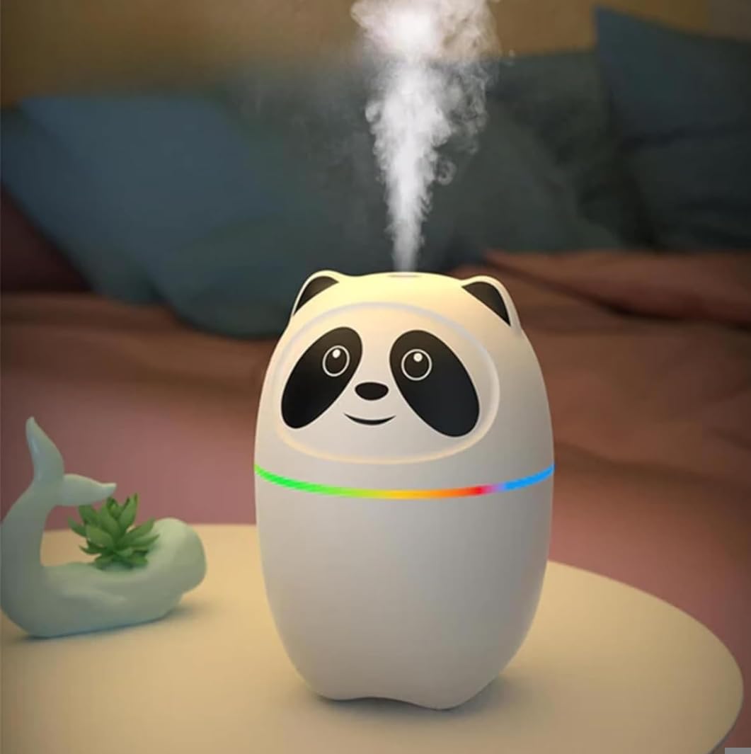Panda Humidifier with Multicolor LED Night Light – Cute Ultrasonic Cool Mist Diffuser for Kids Bedroom, USB Portable Air Moisturizer for Home, Office, Baby Room-image-26