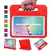 Produktbild NEWSTYLE Hülle für Galaxy Tab E 9.6 Zoll, Eva Stoßfeste Schutzhülle Tragbar für Kinder mit Ständer Schutzhülle Standfunktion für Samsung Tab E SM-T560/SM-T561 9.6 Zoll Tablet,- Rot