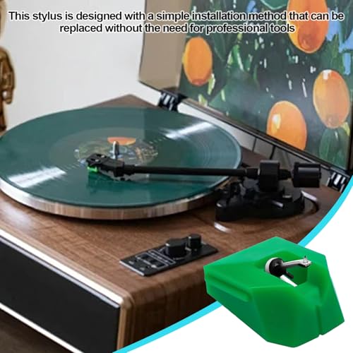 Aguja de repuesto para tocadiscos con cartucho ovalado de audio analógico retro 5