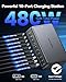 480W USB C Charger Block, Rocoren 10-Ports USB C Charging Station for Multiple Devices,PD 100W Type c Gan Fast Charger Station Multi USBC Charging Hub for Laptop MacBook HP iPad iPhone Samsung