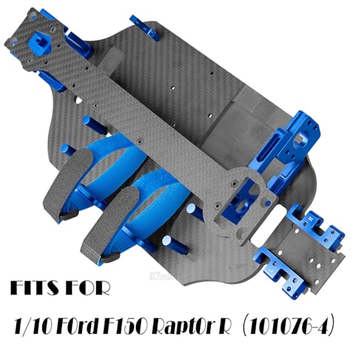 Image of RC Upgrades Part Chassis Protect Armor Skid Plate Guard for 1 /10 F0rd F15O Rapt0r R(101076-4),Carbon Fibre hassis Protect Armor Hops Up,Navy Blue
