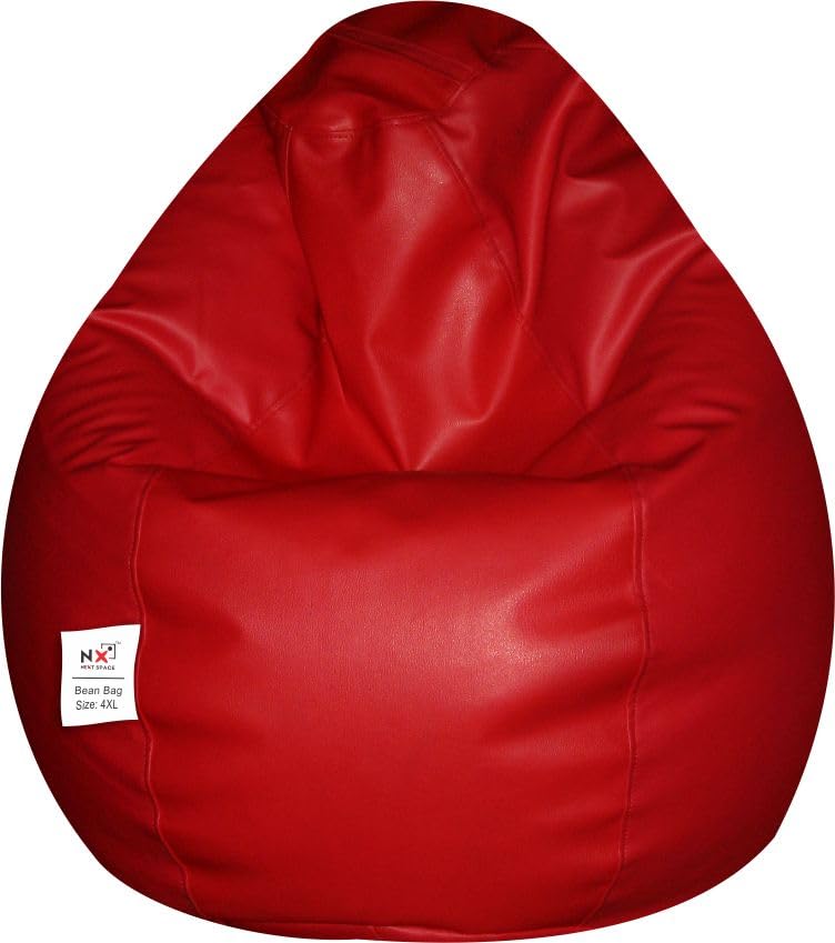NEXT SPACE Faux Leather Bean Bag Cover XXXL – Deep Red (Cover Only)-picture-31