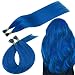 RUNATURE Remy Human Hair Itip Extensions Keratin Fusion Hair Extension 16 Inch Blue Hair Extensions I Tip Hair 0.8g Per Strand 20g Per Set Color Stick Tip Hair Extensions Pre Bonded I Tip Hair