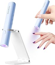 Lampe U V Ongles Gel, Denabuty Mini Lampe UV LED 3W Sans Fil, Séchoir à Ongles Efficace et Rapide Professionnel avec USB Rechargeable Portable pour Gel Pose Americaine, Vernis Semi Permanent Bleu