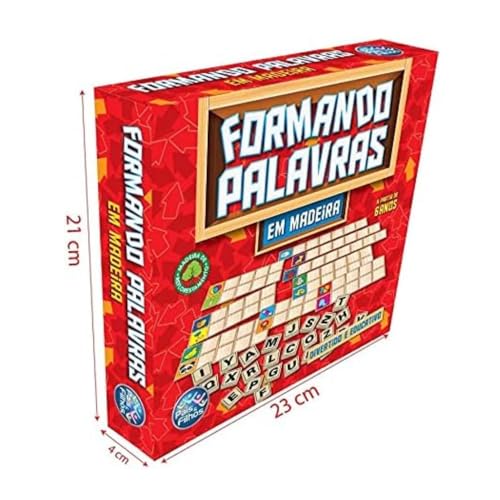 Brinquedo Pedagógico em Madeira Formando Palavras Pais e Filhos