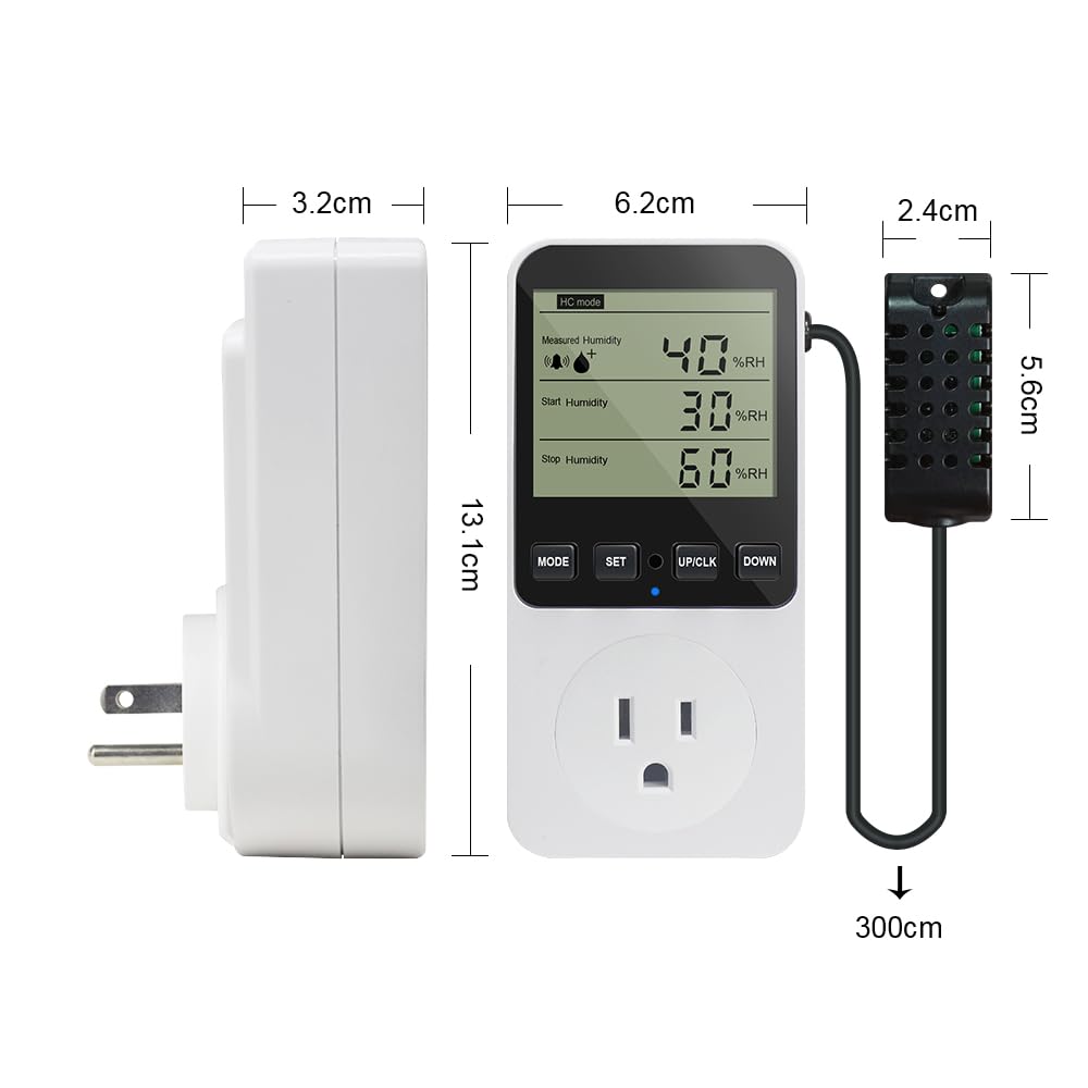 Termostato Digital KETOTEK 220V - Control Calefacción/Refrigeración, 2 Relés 10A, Sonda Impermeable - Para Incubadoras, Terrarios, Acuarios