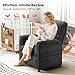 Amada Power Recliner Chair for Adults, Adjustable Modern Chenille Reclining Chair with Side Pockets, Remote, Footrest, Thick Seat Cushion for Home Theater, Living Room & Bedroom, RV