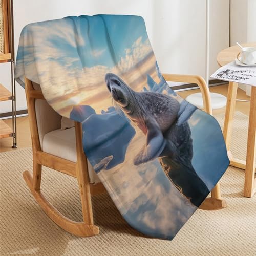 Couverture flannel phoque chaude : finis les frissons sur le canapé grâce à sa douceur - 5