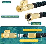 EBOKA Expandable Garden Hose 100FT with 10 Function Nozzle and 3/4 inch Solid Brass Fittings Durable 3-Layers Latex Lightweight & No-Kink Flexible Water Hose