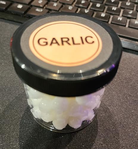 80 10mm Garlic Scented Single Rubber Eggs with Jar - White