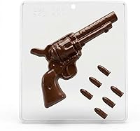 Vista 1 de Miscellaneous Revolver Gun with Bullets, 8, Chocolate Candy Mold