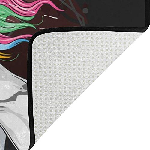 Tapis licorne beau cheval debout grand tapis de salon Ruchen