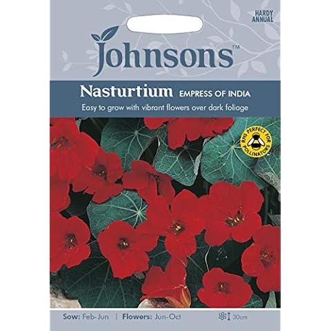 Johnsons 12084 Flower Seeds, Nasturtium Empress of India Cover
