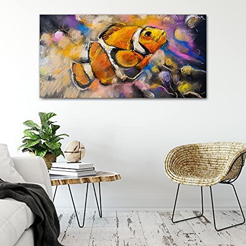 Tableau salon chambre acrylique clown fish 100x50cm - 4