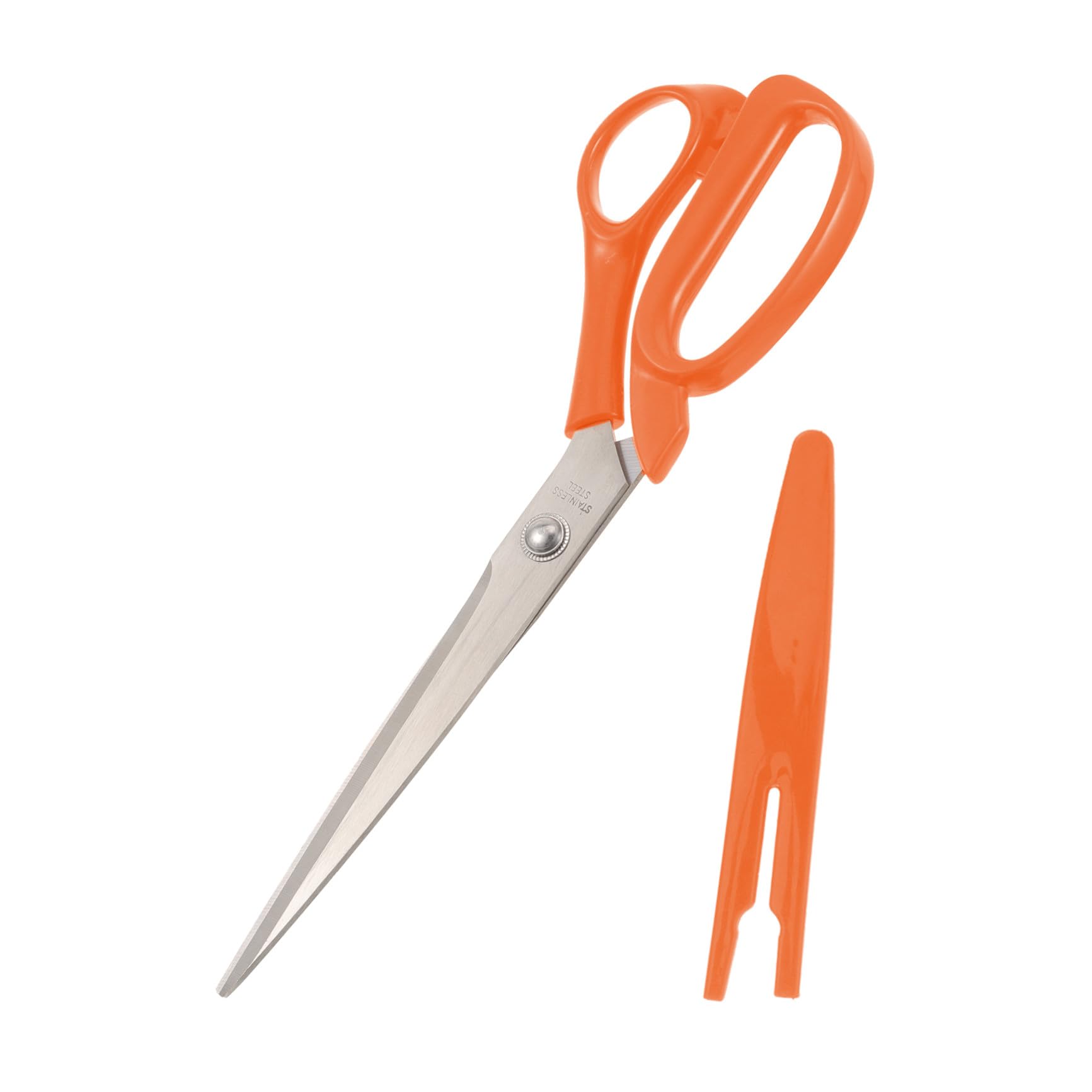 TEHAUX 4pièces Ciseaux De Tailleur Réutilisables Manganèse Pour Couture Outil De Découpe Pour Et Avec Poignée Ergonomique Couleur Orange