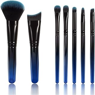 7pcs Mini Makeup Brush Set Gradient Color Por...