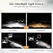 HAMRVL H15 LED Headlight Bulb Conversion Kits 72W 7800LM 6000K Xenon White COB Chips Hi Beam and DRL Daytime Running Light for Golf (7600LM COB Chip)