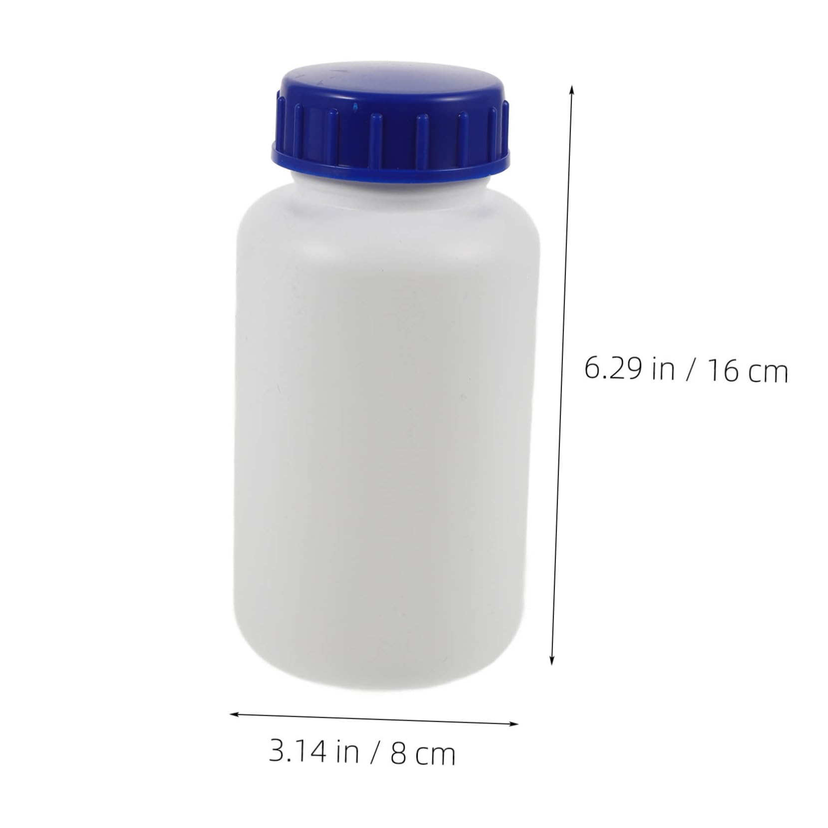 CIYODO 3pcs Chemical Round Bottle Storage Bottles Sample Reagent Container Empty Bottles Laboratory Bottles Bottle for Reagent Large Reagent Bottles Bottle with Cap Inner Cover Ldpe White