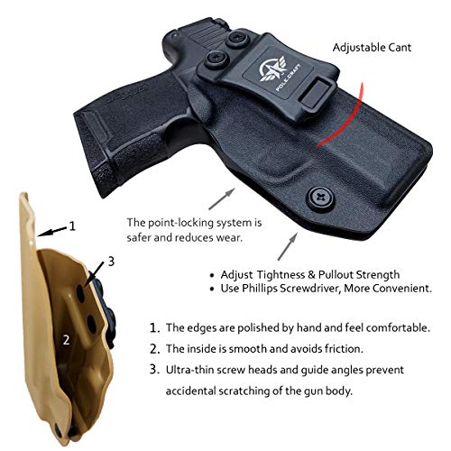 Sig P365 Holsters, P365 Holsters Iwb Kydex For Sig Sauer P365 / P365 Sas / P365 X Holsters Concealed Carry - Kydex Holster For P365 Iwb Holster Sig P365 Gun Accessories - 365 Pistol Case(Black, Right) #TOP2