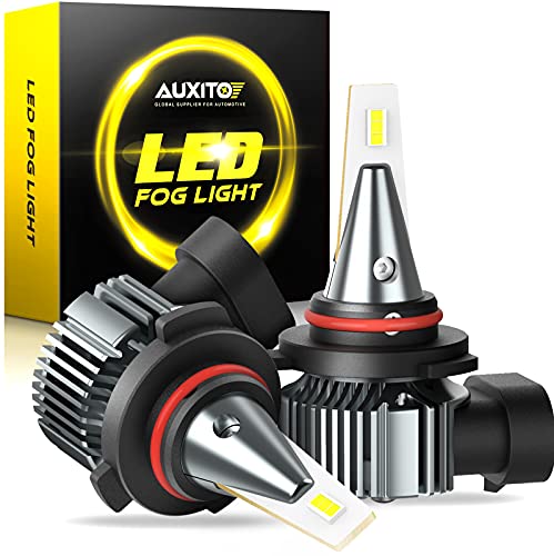 AUXITO 9145 LED Fog Bulbs, 6500K Cool White, 6000LM 400% Brightness, H10 9140 LED Fog Light Bulbs Replacement, CSP LED Chips, Plug and Play, Canbus Ready, Pack of 2