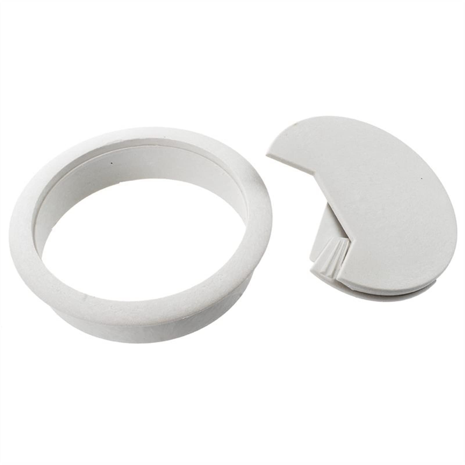Przelotka na biurko, przelotka kabel 10 szt. Biurko do domowego biura Komputer stołowy 60 mm z otworem przewód Szary