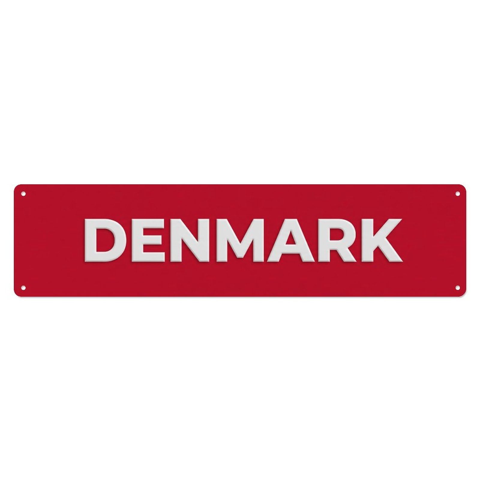 Metal Tin Sign Vintage Denmark Flag Pattern