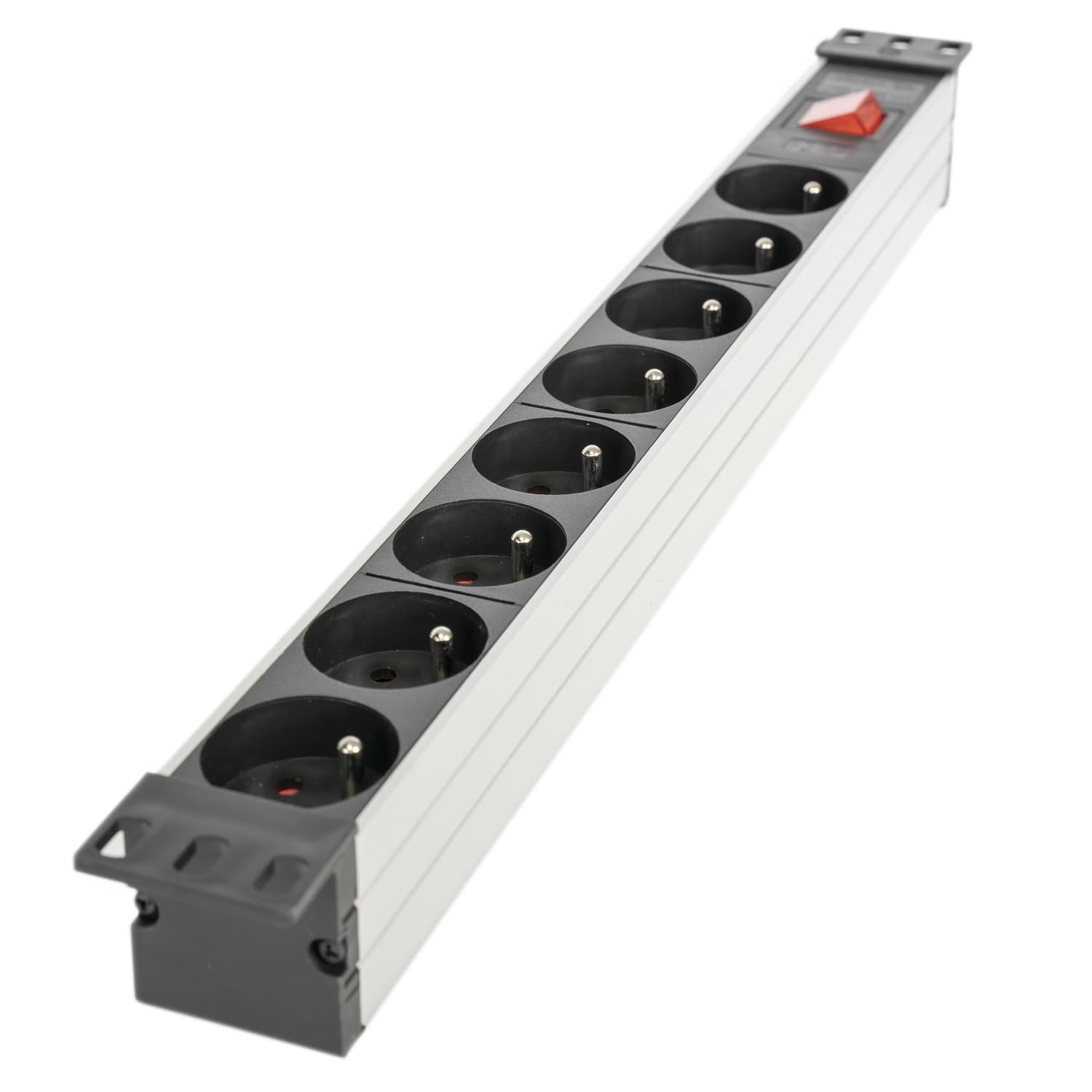Ibiza - Multiprise Dispaching LC806 Électrique 8 Voies 19" 3500W avec Interupteur