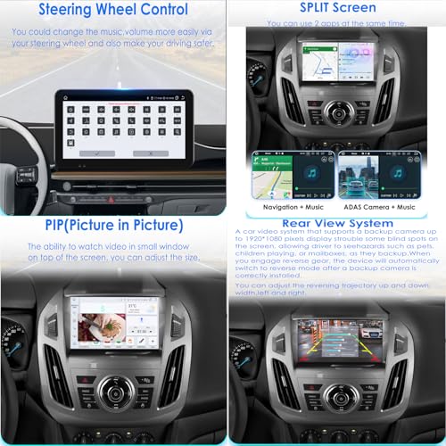 Autoradio Android 13 Ford Transit Connect 2013-2018 avec écran 9 pouces