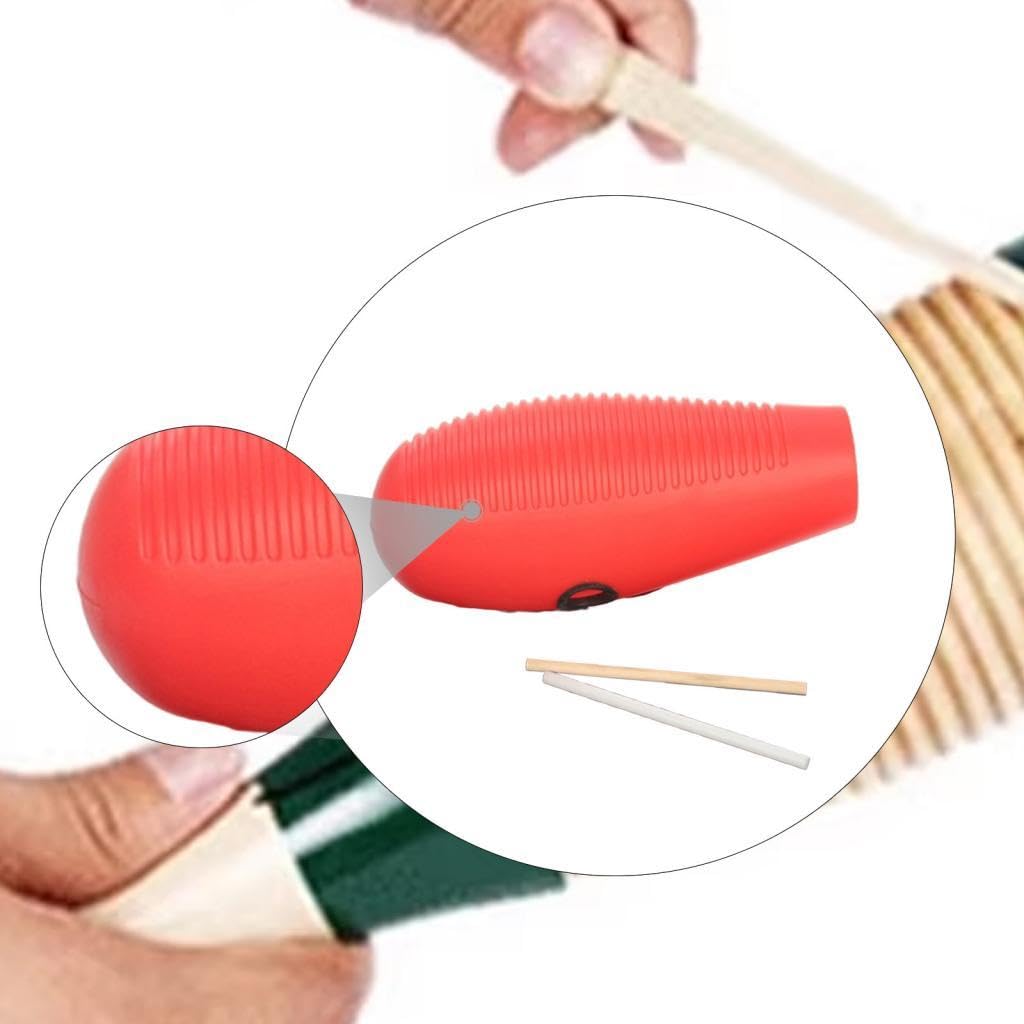 Guiro a Pesce Strumento a Percussione Shaker Professionale Musicale Ritmica per Suono Nitido Adatto per Esplorazione Musicale E Formazione Ritmi, rosso