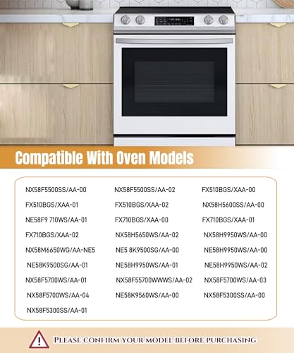 Image of DG63-00255B Range Oven Door Gasket Seal (86 inch Long,With 27 Mounting Clips) Fits For Samsung Ranges Or Ovens,Replaces DG63-00255A,3554990,AP5653446,PS5576952,EAP5576952