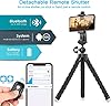 Bao Luo Handy Stativ, Mini Stativ für Smartphones und Kamera 360° Drehbare Handyhalterung Tripod Ständer mit Bluetooth Fernbedienung, Acrylnitril-Butadien-Styrol (ABS), Schwarz #4