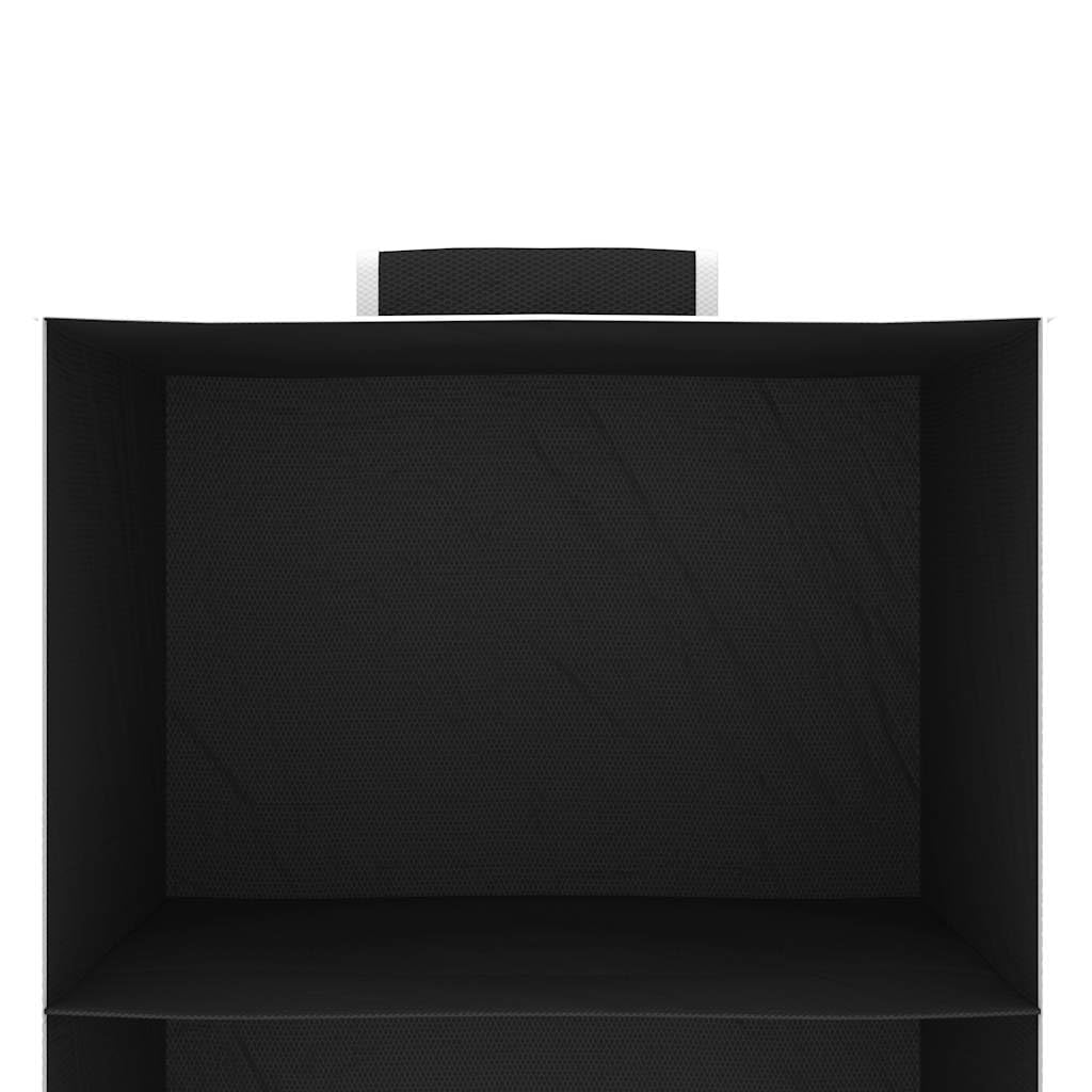 Hängeaufbewahrung für Schränke 2 Stk Stoff mit 4 Fächern, faltbar und platzsparend, schwarz weiß, 30 x 30 x 84 cm, Organizer für Kleiderschrank, Schlafzimmer, Flur, Wohnzimmer, Waschküche