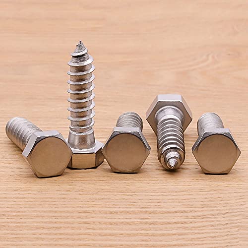 Eastlo AB590303-10 3/8 Inch X 1-1/2 Inch Hex Head Lag Screws Lag Bolts thumb #2