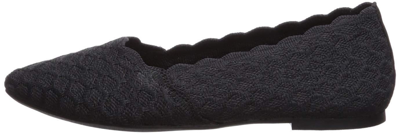 Cleo - Scalloped Knit Skimmer Womens Ballet Flat