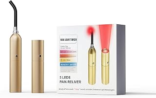 LASEPREHT Red Light Therapy Device for Cold Sore Blister, Pain Relief Device for Face Lips Mouth Ear Nose Joint & Muscle, Portable Red Light Therapy Torch,5 Spectrum in 1