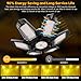 TANBABY 2 Pack LED Garage Lights, 150W Deformable Garage Light Bulb, Total 12000LM 3000K Warm White, 6 Adjustable Panels, E26/E27 Screw-in Ceiling Light for Basement, Gift for Men