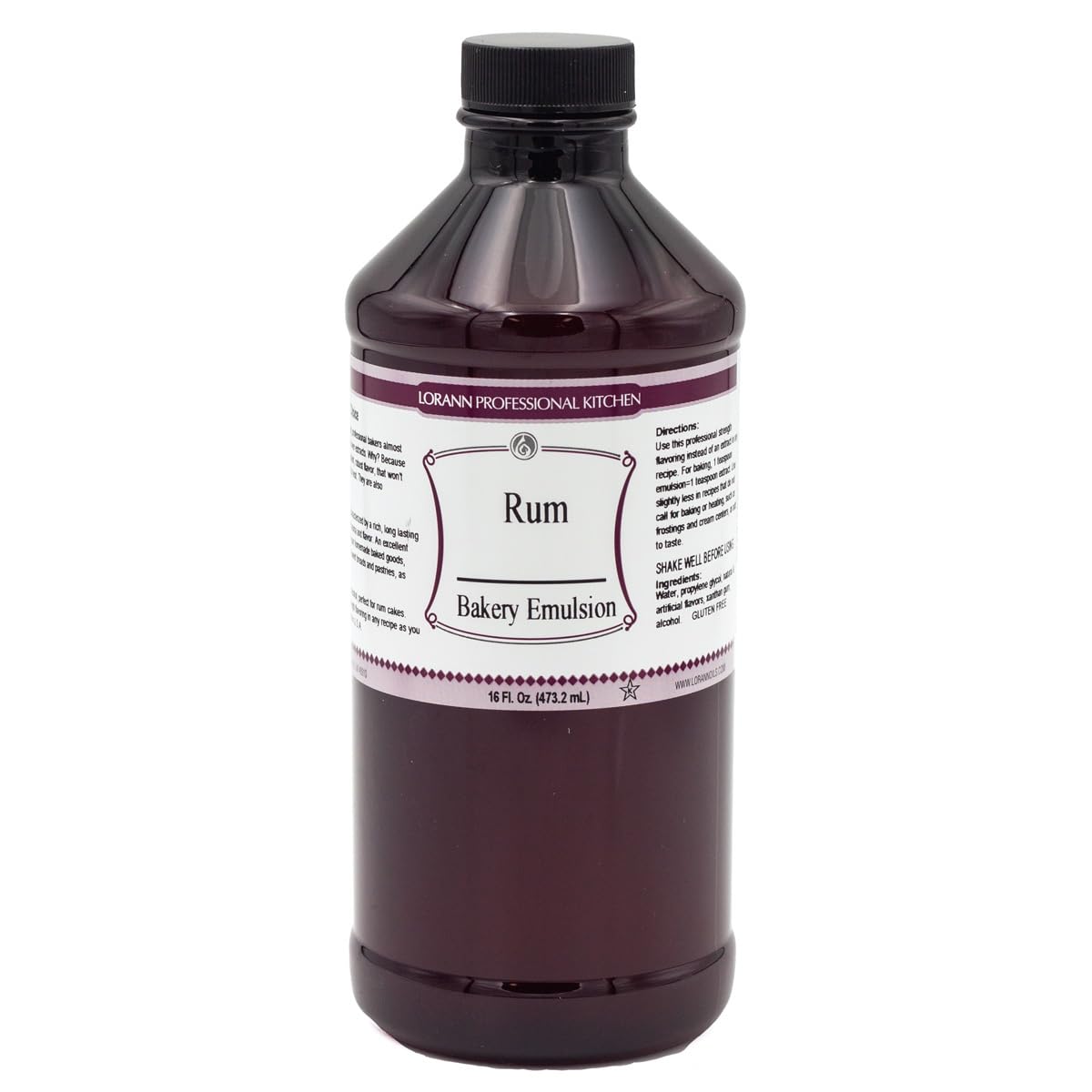 LorAnn OilsRum Bakery Emulsion: Realistic Rum Flavor, Ideal for Enhancing Boozy Notes in Baked Goods, Gluten-Free, Keto-Friendly, Rum Extract Alternative Essential for Your Kitchen