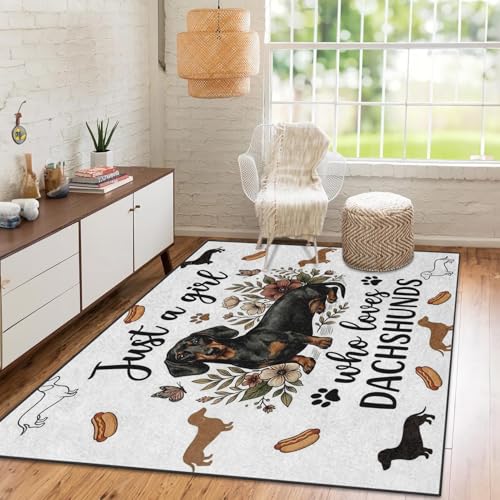 Tapete rectangular 5'x7' antideslizante y lavable miniatura 4