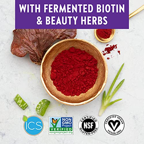 Biotin Supplement, New Chapter Vegan Hair Skin And Nails Vitamins With Fermented Biotin + Astaxanthin - 60 Count #TOP3