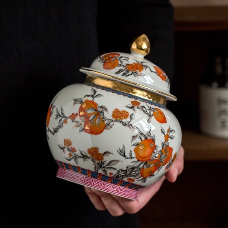 LYGSWDB Zestaw do herbaty Puszki do herbaty Retro puszki do herbaty Ceramiczne zamknięte puszki Puszki do przechowywania herbaty domowej Dzbanki do herbaty na sypką herbatę Słoik do przechowywania
